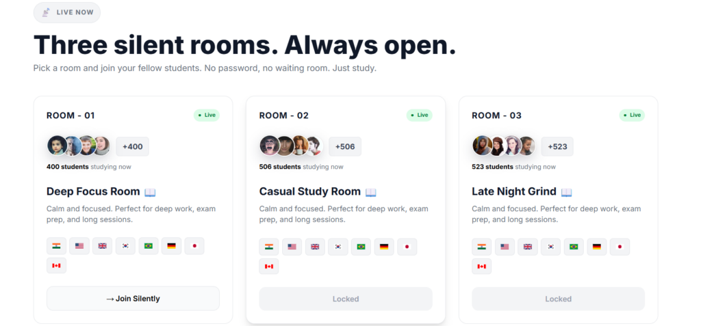 focus room/ study room/study mates